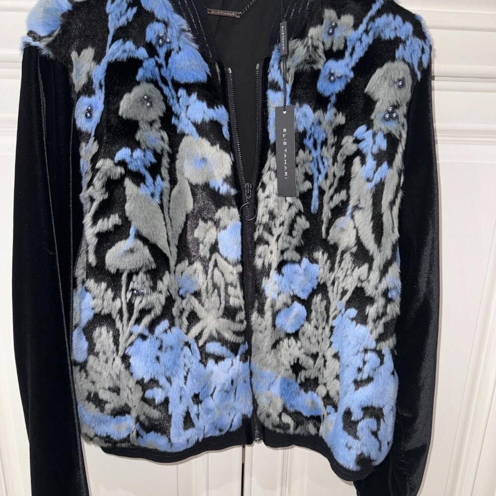 Elie Tahari  Fau Fur Bomber Jacket